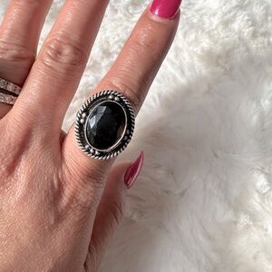 Smoky quartz ring